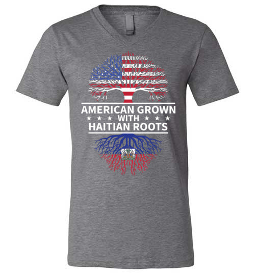 American Grown With Haitian Roots V-Neck
