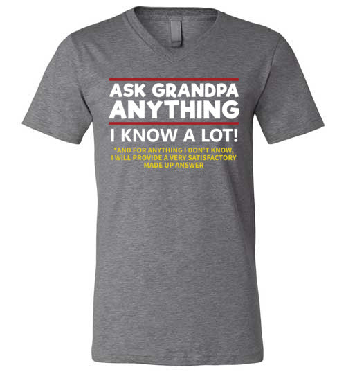 Ask Grandpa Anything V-Neck