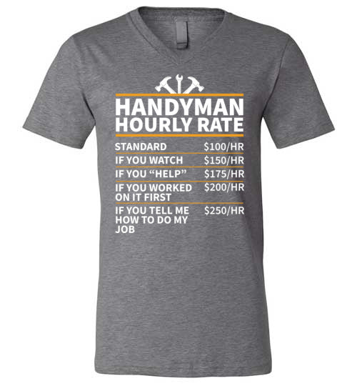 Handyman Hourly Rate V-Neck