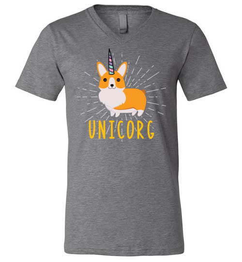 Unicorn Corgi Unicorg V-Neck