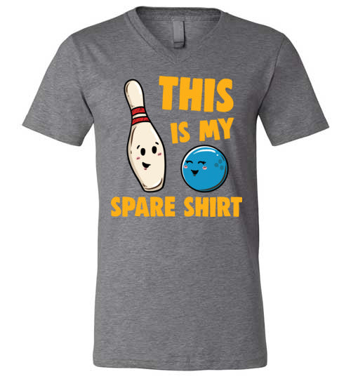 Bowling This Is My Spare Shirt V-Neck