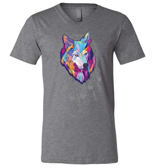 Wolf Dreamcatcher Splash Art V-Neck
