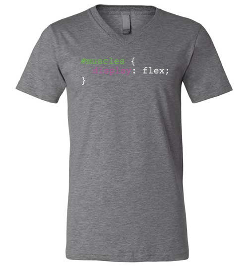 Muscles Coding Flex Gym CSS V-Neck
