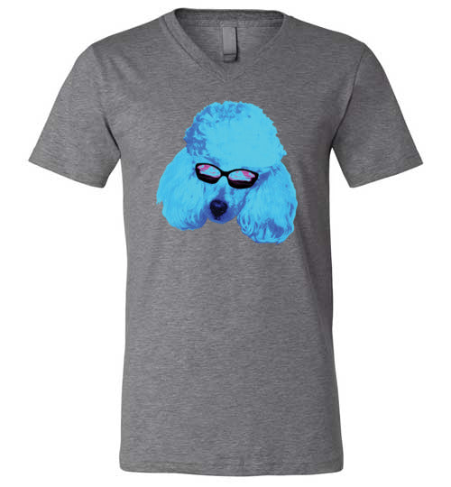 Poodle Neon Face V-Neck