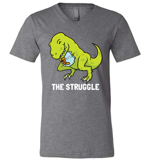 T-Rex Cookies Struggle V-Neck