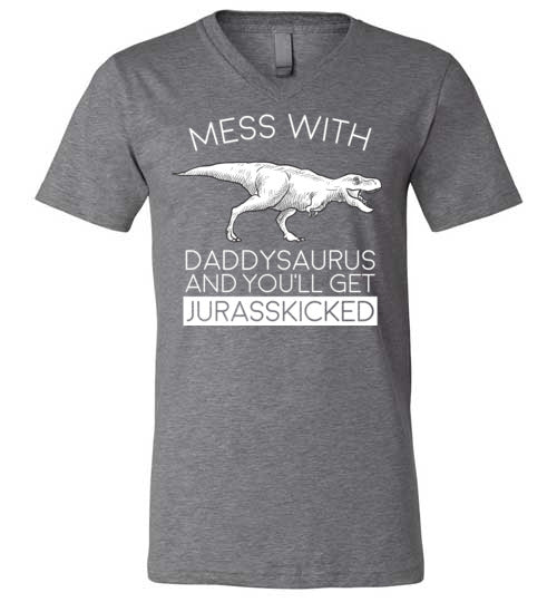 Daddysaurus Jurasskicked V-Neck