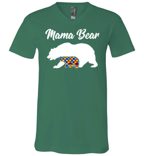 Autism Mama Bear V-Neck