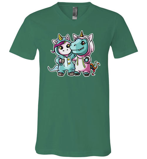 Unicorn T-Rex Costumes V-Neck