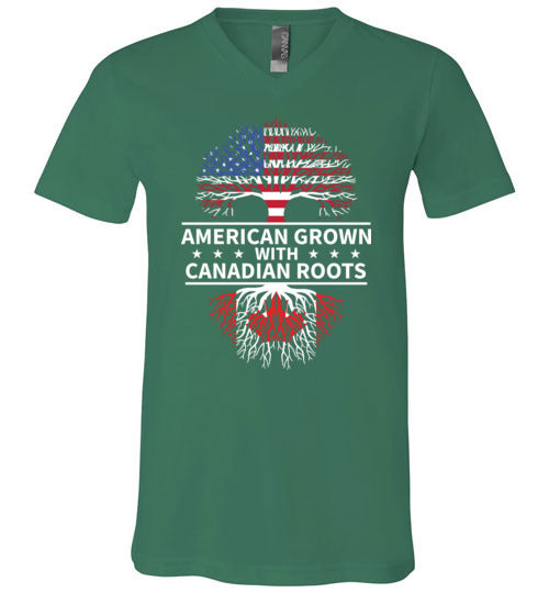 American Grown With Canadian Roots V-Neck
