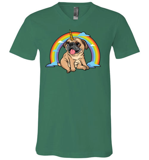 Pug Unicorn V-Neck