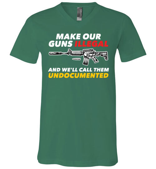 Guns Undocumented V-Neck