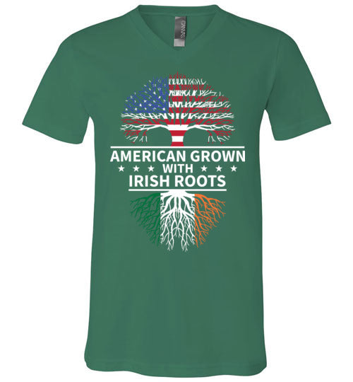 American Grown With Irish Roots V-Neck