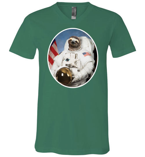 Sloth Astronaut V-Neck