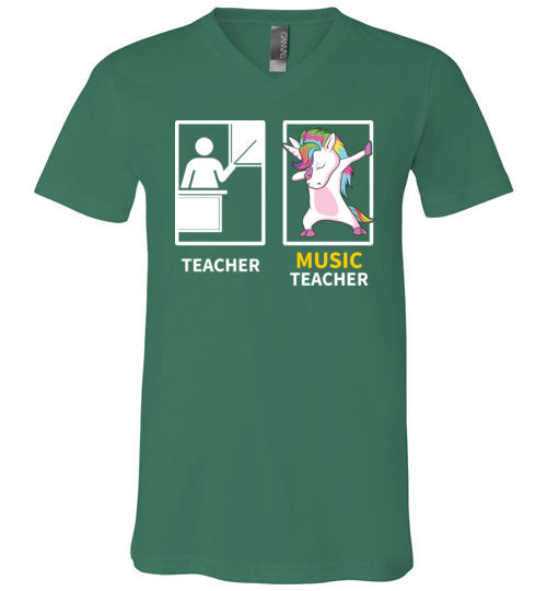 Dabbing Music Teacher V-Neck