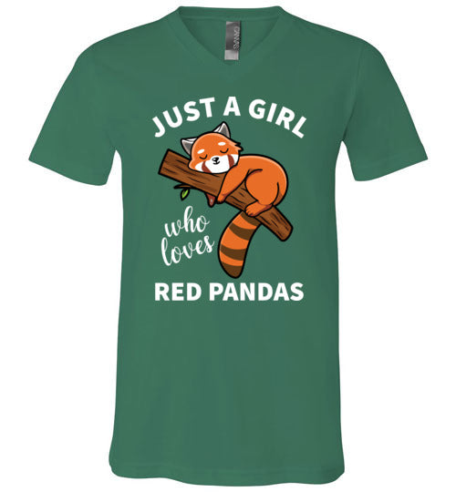 Just a girl who loves Red Pandas V-Neck