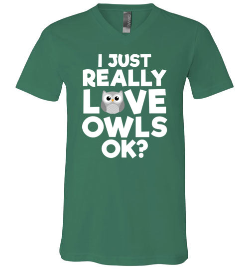 Just Really Love Owls V-Neck