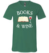 Books And Wine V-Neck