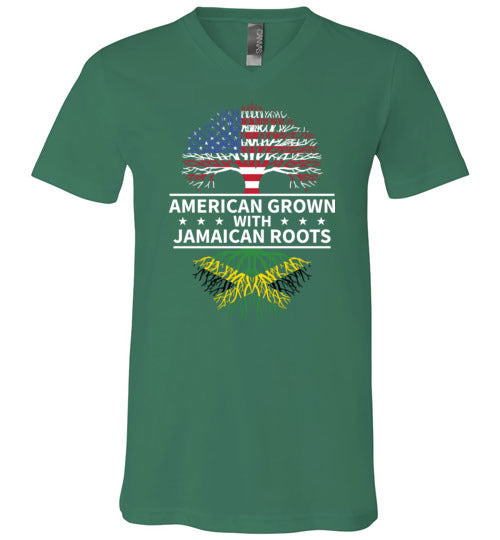 American Grown With Jamaican Roots V-Neck