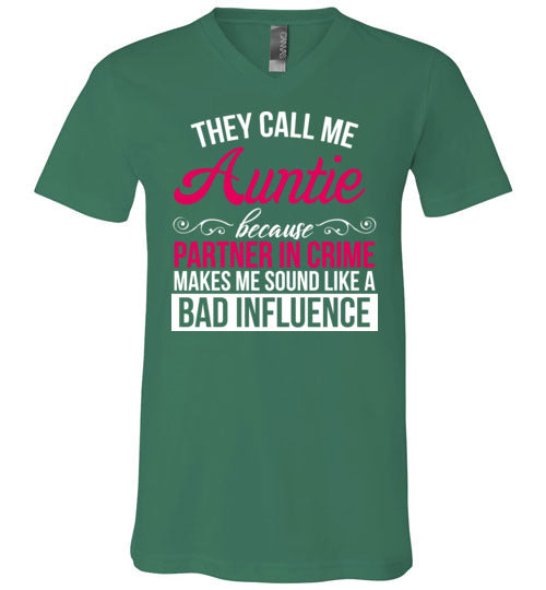 Auntie Partner In Crime V-Neck