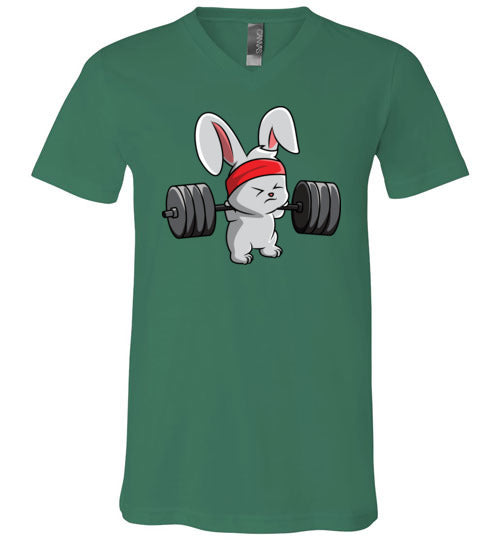Bunny Rabbit Workout Weightlifting V-Neck