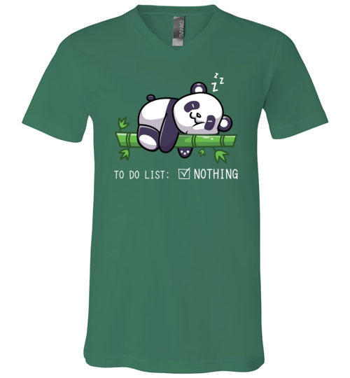Panda To Do List Nothing V-Neck