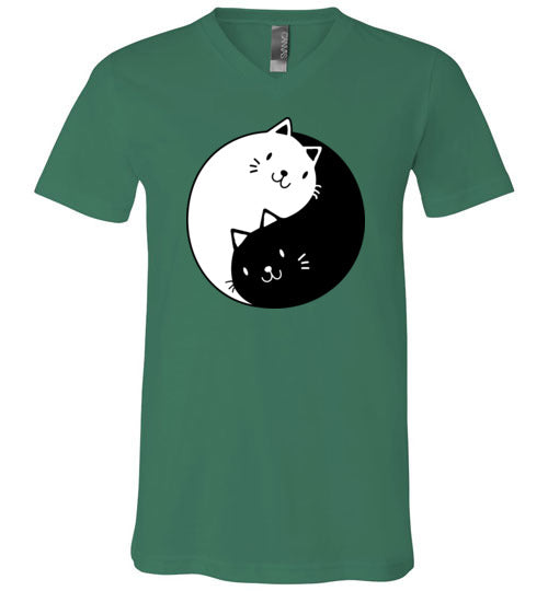 Cat Yin Yang V-Neck