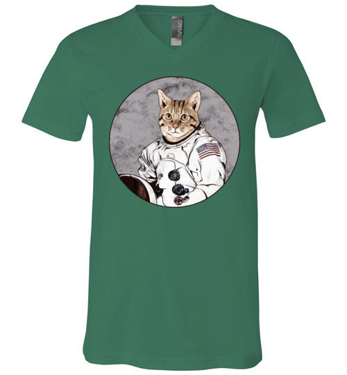 Cat Astronaut V-Neck