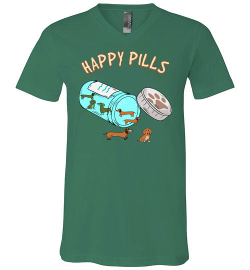 Happy Pills Dachshund V-Neck