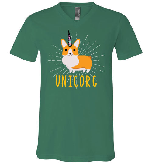 Unicorn Corgi Unicorg V-Neck
