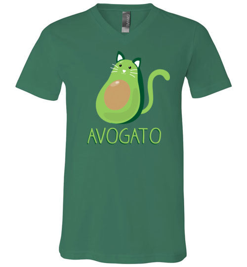 Avocado Cat Avogato V-Neck