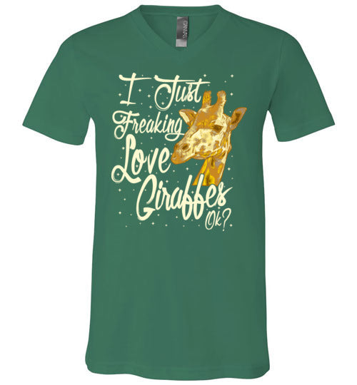 Freaking Love Giraffes V-Neck