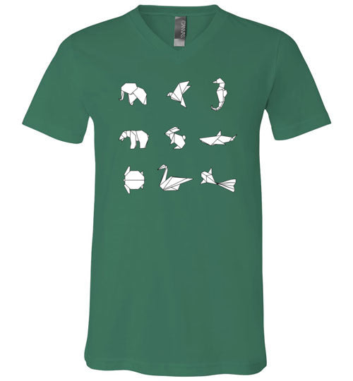 Origami Animals V-Neck