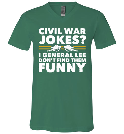 Civil War Jokes General Lee V-Neck