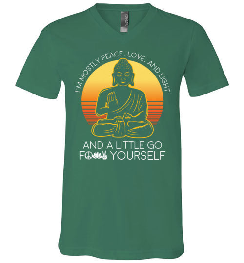 Peace Love Light Go Yourself V-Neck