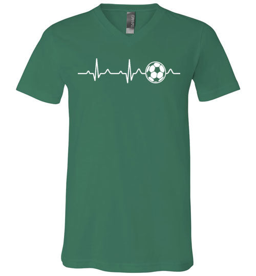 Soccer Heartbeat V-Neck