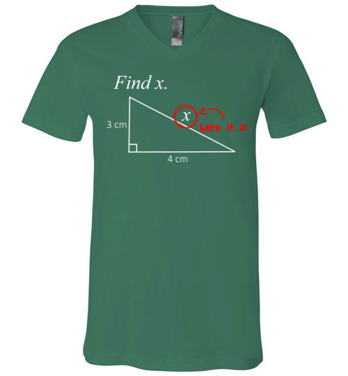 Math Find X V-Neck