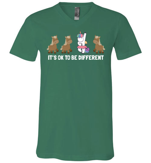 Ok To Be Different Unicorn V-Neck
