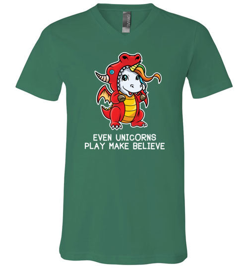 Even Unicorns Play Make Believe V-Neck