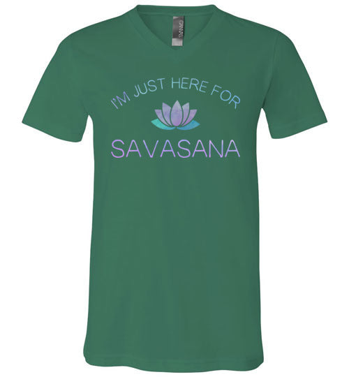 Yoga Just Here For The Savasana V-Neck