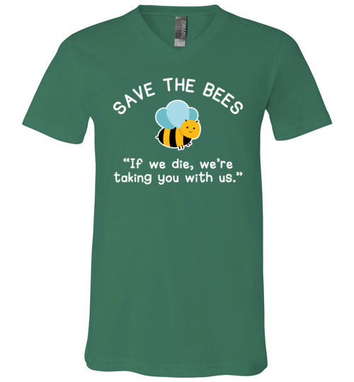 Save The Bees Taking You With Us V-Neck