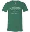 Shakespeare Battle of Wits Quote V-Neck