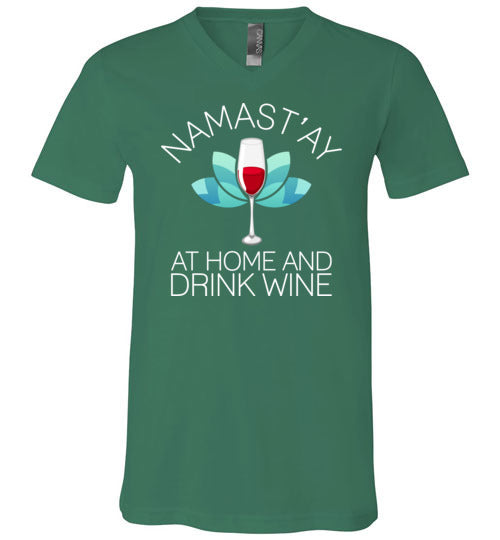 Namastay Wine V-Neck