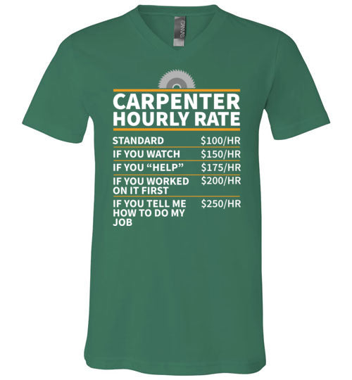Carpenter Hourly Rate V-Neck