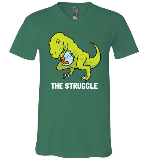 T-Rex Cookies Struggle V-Neck