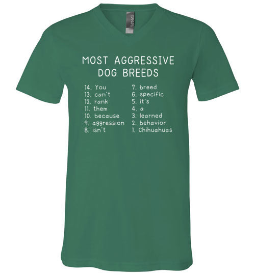 Aggressive Dog Breeds Chihuahua V-Neck