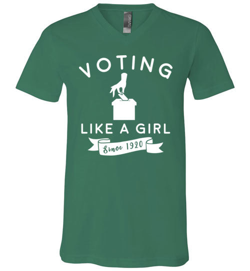 Voting Like a Girl V-Neck