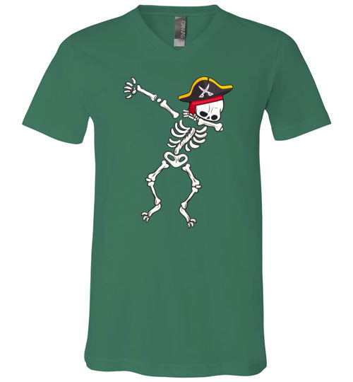 Pirate Dabbing Skeleton V-Neck