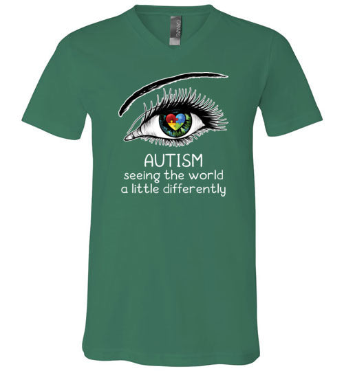 Autism Seeing The World A Little Differently V-Neck