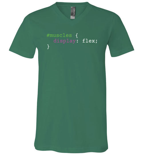Muscles Coding Flex Gym CSS V-Neck