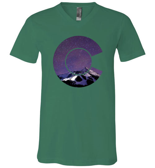 Colorado Flag Mountains V-Neck